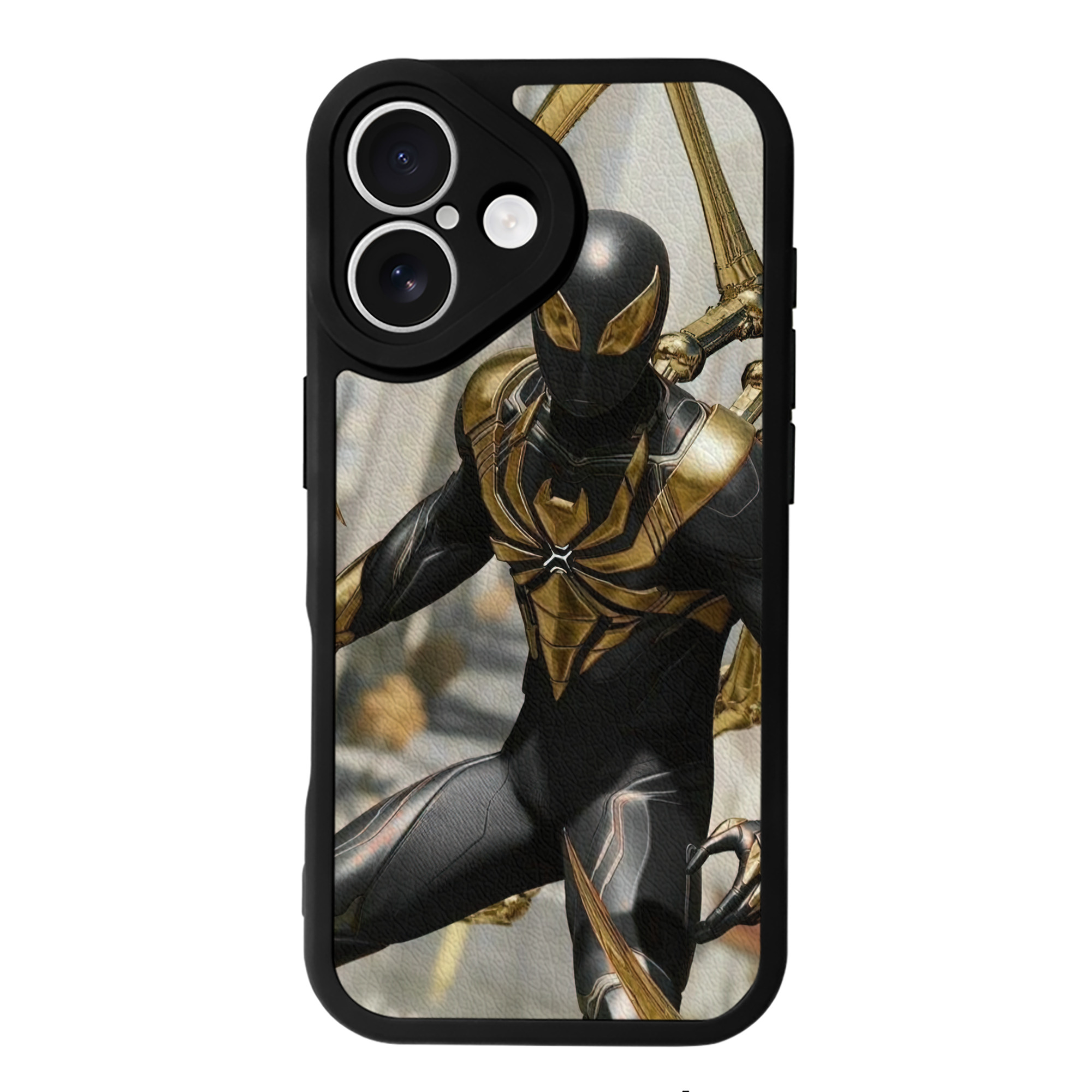 Spider Man スパイダーマン 【iPhone 16シリーズ対応】シリコンスマホケース（レザー調） 材質：シリコン